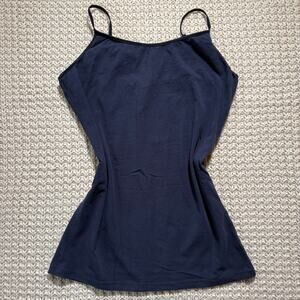 Basic Fitted Navy Blue Tank Top Sz Large